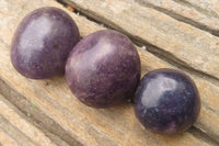 Polished Lepidolite with Pink Rubellite Palm Stones x 24 From Ambatondrazaka, Madagascar - Toprock Gemstones and Minerals 