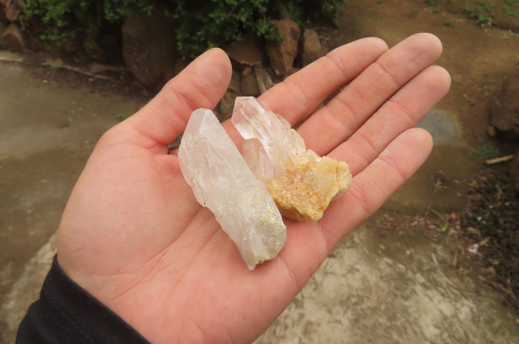 Natural Clear Quartz Crystals x 35 From Zambia - Toprock Gemstones and Minerals 