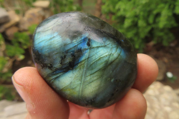 Polished Labradorite Palm Stones x 12 From Tulear, Madagascar - Toprock Gemstones and Minerals 