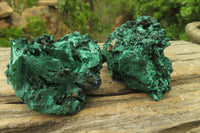 Natural Silky Malachite Specimens x 6 From Kasompe, Congo - Toprock Gemstones and Minerals 
