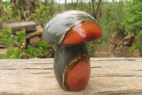 Polished Polychrome Jasper Mushroom Carvings x 6 From Madagascar - Toprock Gemstones and Minerals 
