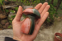 Polished Polychrome Jasper Mushroom Carvings x 6 From Madagascar - Toprock Gemstones and Minerals 