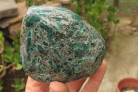 Polished Rare Emerald Mica In Matrix Standing Free Forms x 2 From Mutoko, Zimbabwe - Toprock Gemstones and Minerals 