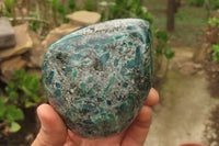Polished Rare Emerald Mica In Matrix Standing Free Forms x 2 From Mutoko, Zimbabwe - Toprock Gemstones and Minerals 