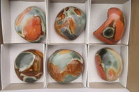 Polished On One Side Polychrome Jasper Nodules x 6 From Mahajanga, Madagascar - Toprock Gemstones and Minerals 