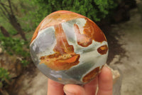Polished On One Side Polychrome Jasper Nodules x 6 From Mahajanga, Madagascar - Toprock Gemstones and Minerals 