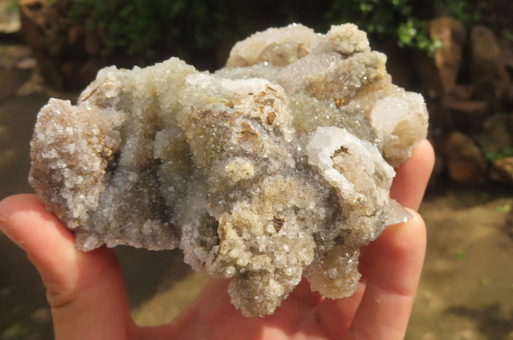 Natural Drusy Quartz Coated Calcite Pseudomorph Specimens x 2 From Alberts Mountain, Lesotho - Toprock Gemstones and Minerals 