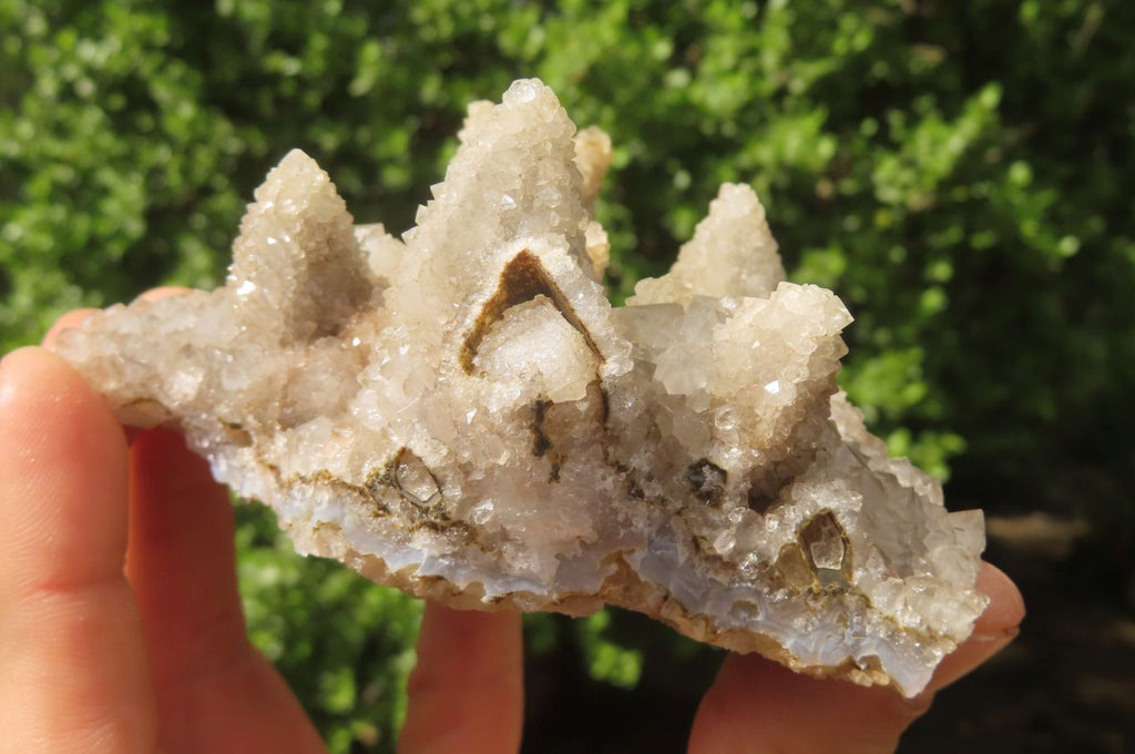 Natural Drusy Quartz Coated Calcite Pseudomorph Specimens x 2 From Alberts Mountain, Lesotho - Toprock Gemstones and Minerals 