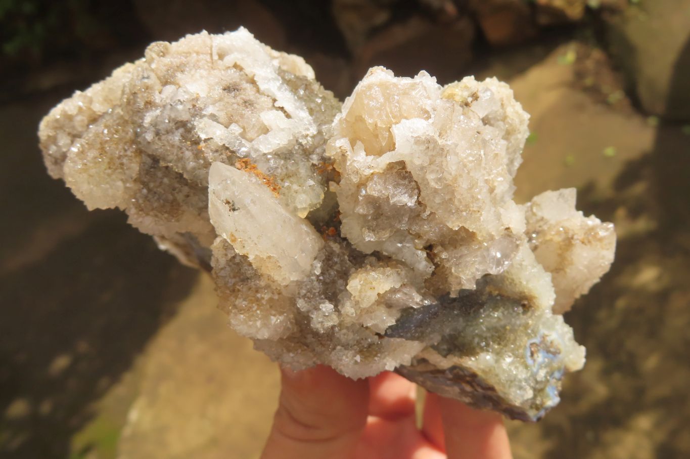 Natural Drusy Quartz Coated Calcite Pseudomorph Specimens x 2 From Alberts Mountain, Lesotho - Toprock Gemstones and Minerals 