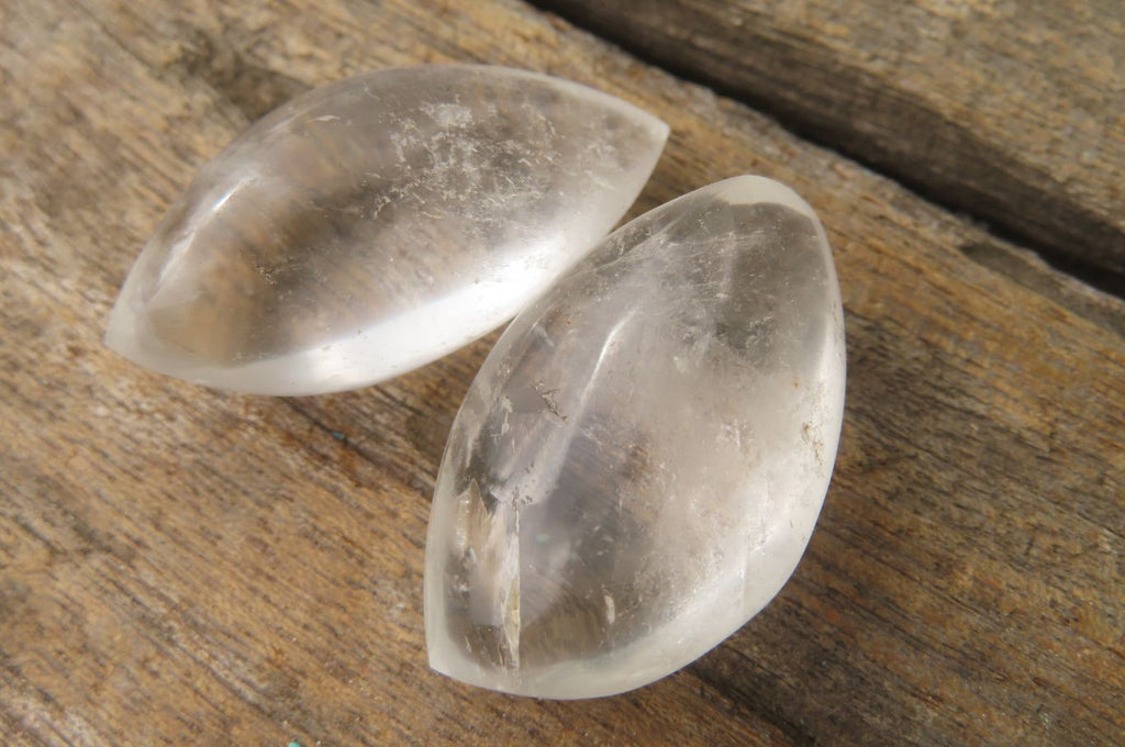 Polished Clear Quartz "Angel Tears" Pendant Pieces x 35 From Madagascar - Toprock Gemstones and Minerals 