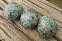 Polished Rare Emerald Mica In Matrix Palm Stones x 6 From Mutoko, Zimbabwe - Toprock Gemstones and Minerals 