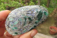 Polished Rare Emerald Mica In Matrix Palm Stones x 6 From Mutoko, Zimbabwe - Toprock Gemstones and Minerals 