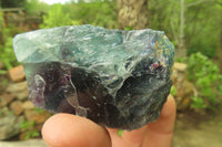 Natural Watermelon Fluorite Cobbed Specimens x 6 From Uis, Namibia - Toprock Gemstones and Minerals 
