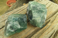 Natural Watermelon Fluorite Cobbed Specimens x 6 From Uis, Namibia - Toprock Gemstones and Minerals 
