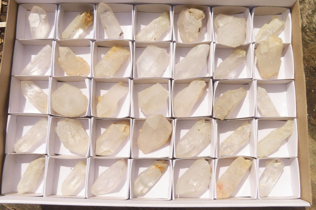 Natural Clear Quartz Crystals x 35 From Mpika, Zambia - Toprock Gemstones and Minerals 