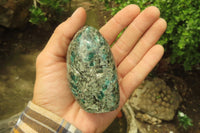 Polished Rare Emerald Mica In Matrix Standing Free Forms x 3 From Mutoko, Zimbabwe - Toprock Gemstones and Minerals 