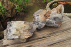 Natural Bladed Barite Specimens x 2 From Congo - Toprock Gemstones and Minerals 