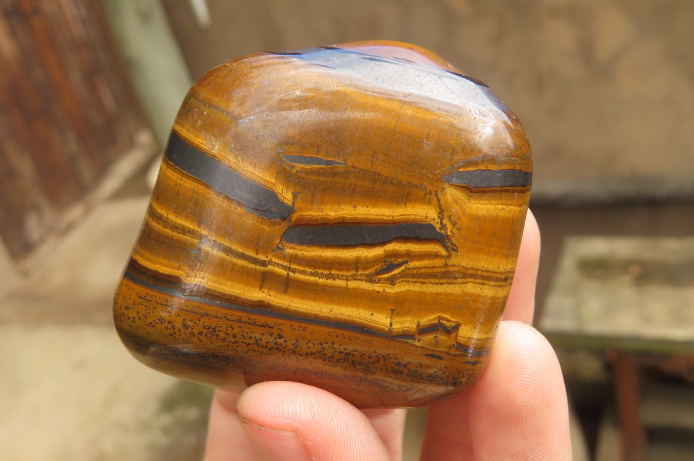 Polished Tiger's Eye Free Forms x 6 From Prieska, South Africa - Toprock Gemstones and Minerals 