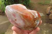 Polished On One Side Polychrome Jasper Nodules x 6 From Mahajanga, Madagascar - Toprock Gemstones and Minerals 