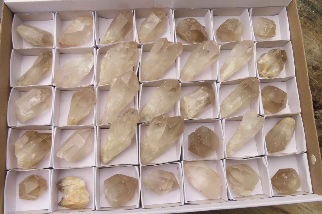 Natural Smokey Quartz Crystals x 35 From Zimbabwe - Toprock Gemstones and Minerals 