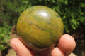 Polished Green Opal Palm Stones x 24 From Madagascar - Toprock Gemstones and Minerals 