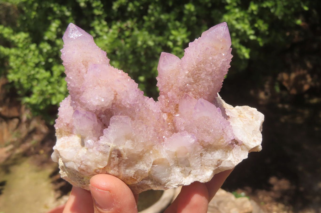 Natural Amethyst Spirit Quartz Clusters x 3 From Boekenhouthoek, South Africa - Toprock Gemstones and Minerals 