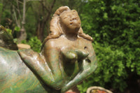 Hand Made Mixed Stone Mermaid Carvings x 2 From Zimbabwe