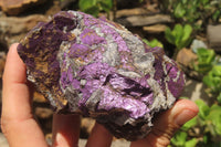 Natural Metallic Purpurite Cobbed Specimens x 2 From Erongo, Namibia - Toprock Gemstones and Minerals 