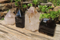 Polished Smokey Quartz Crystals x 4 From Madagascar - Toprock Gemstones and Minerals 