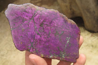 Polished On One Side Metallic Purpurite Specimens x 3 From Namibia - Toprock Gemstones and Minerals 