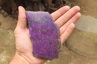 Polished On One Side Metallic Purpurite Specimens x 3 From Namibia - Toprock Gemstones and Minerals 