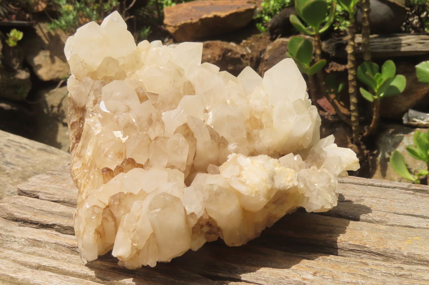Natural White Quartz Cluster x 1 From Madagascar - Toprock Gemstones and Minerals 
