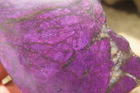 Polished On One Side Metallic Purpurite Specimens x 6 From Namibia - Toprock Gemstones and Minerals 