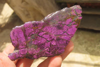 Polished On One Side Metallic Purpurite Specimens x 6 From Namibia - Toprock Gemstones and Minerals 
