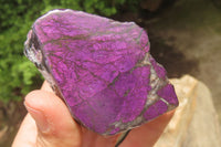 Polished On One Side Metallic Purpurite Specimens x 6 From Namibia - Toprock Gemstones and Minerals 