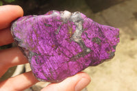 Polished On One Side Metallic Purpurite Specimens x 6 From Namibia - Toprock Gemstones and Minerals 