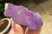 Polished On One Side Metallic Purpurite Specimens x 6 From Namibia - Toprock Gemstones and Minerals 