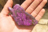 Polished On One Side Metallic Purpurite Specimens x 6 From Namibia - Toprock Gemstones and Minerals 