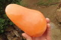 Polished Orange Twist Calcite Standing Free Forms x 2 From Madagascar - Toprock Gemstones and Minerals 