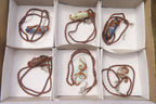 Hand Made Mixed Copper Wire Wrapped Pendants x 6 From South Africa - Toprock Gemstones and Minerals 