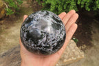 Polished Gabbro / Merlinite Sphere x 1 From Madagascar - Toprock Gemstones and Minerals 