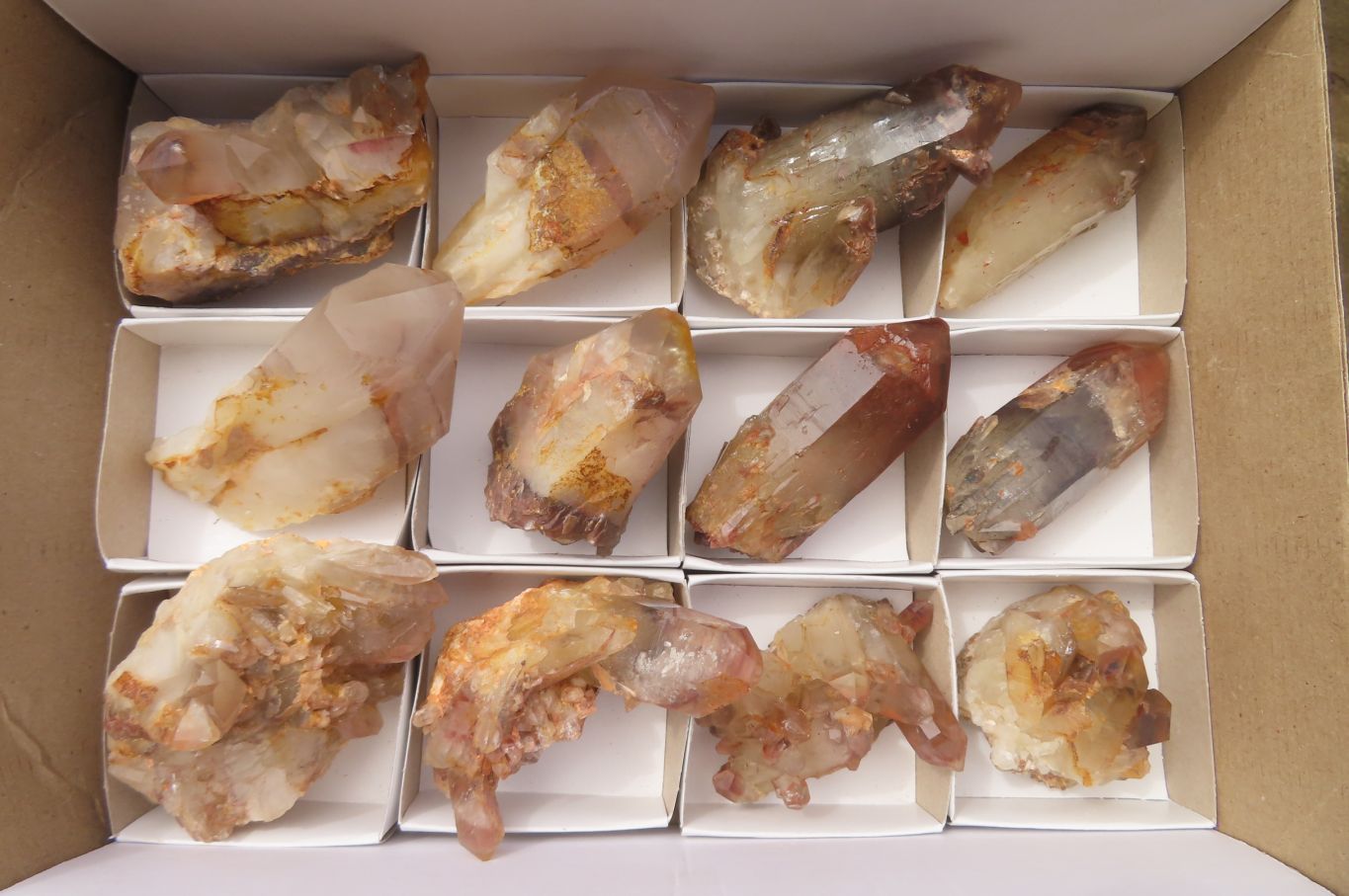 Natural Red Hematoid Quartz Clusters x 12 From Karoi, Zimbabwe - Toprock Gemstones and Minerals 