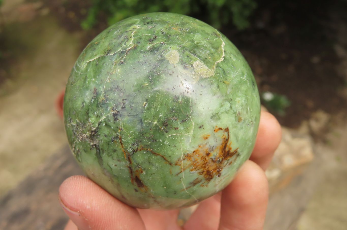 Polished Chrysoprase Spheres x 4 From Madagascar - Toprock Gemstones and Minerals 