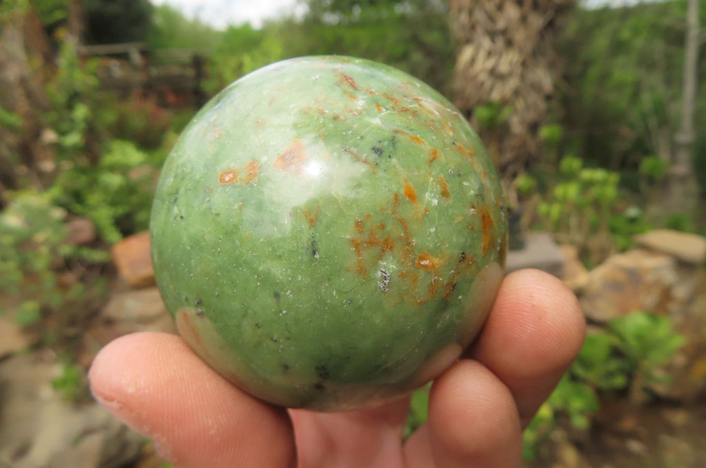 Polished Chrysoprase Spheres x 4 From Madagascar - Toprock Gemstones and Minerals 