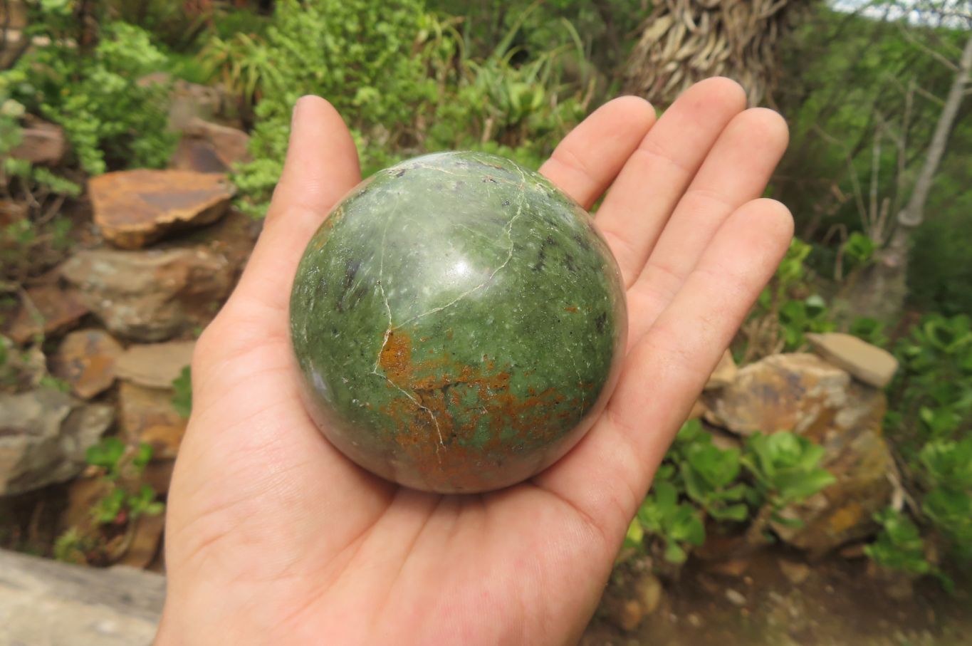 Polished Chrysoprase Spheres x 4 From Madagascar - Toprock Gemstones and Minerals 