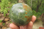 Polished Chrysoprase Spheres x 4 From Madagascar - Toprock Gemstones and Minerals 