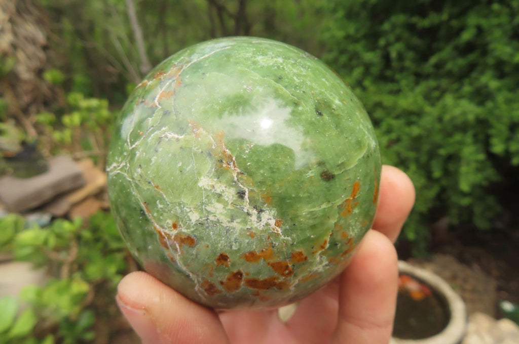 Polished Chrysoprase Spheres x 4 From Madagascar - Toprock Gemstones and Minerals 