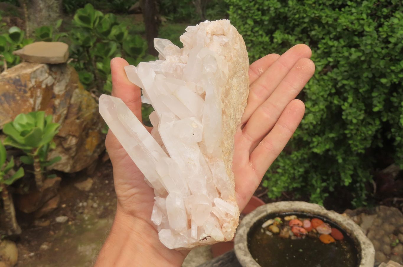 Natural Quartz Clusters x 3 From Madagascar - Toprock Gemstones and Minerals 