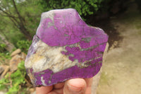 Polished On One Side Metallic Purpurite Specimens x 3 From Namibia - Toprock Gemstones and Minerals 