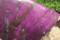 Polished On One Side Metallic Purpurite Specimens x 3 From Namibia - Toprock Gemstones and Minerals 